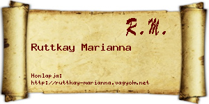 Ruttkay Marianna névjegykártya